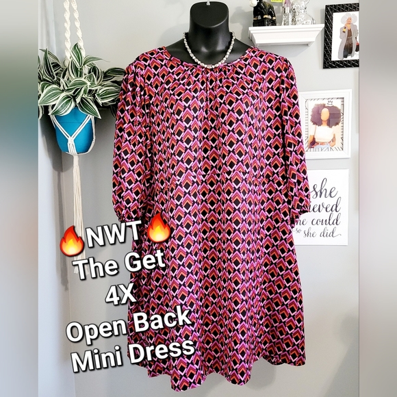 🔥NWT The Get 4X Open Back Mini Dress - Picture 1 of 13